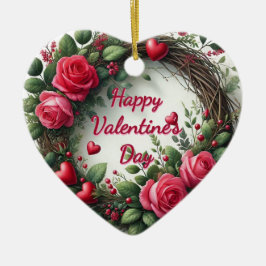 Ornamento Rústico em Forma de Coração do Dia de os