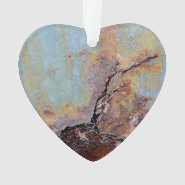 Ornamento Rusty Metal Heart (Frente)