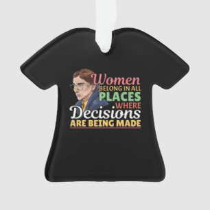 Ornamento Ruth Bader Ginsburg Advogada Feminista Juíza