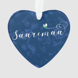 Ornamento Saaremaa Flag Heart, Estônia