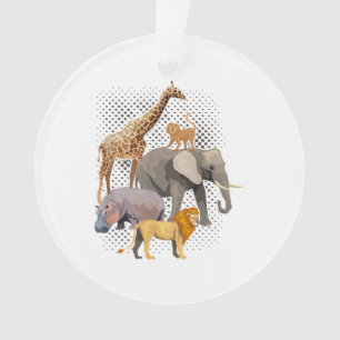 Ornamento Safari Squad African Safari Animal Engraçado Zoo A