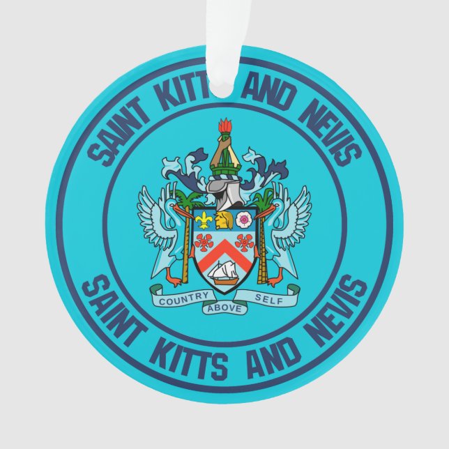 Ornamento Saint Kitts and Nevis Round Emblem (Frente)