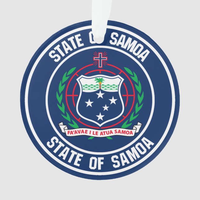 Ornamento Samoa Round Emblem (Frente)