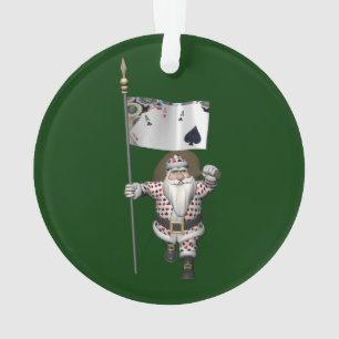 Ornamento Santa Claus ama Jogando Poker