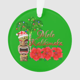 Ornamento Santa Claus Tiki Mele Kalikimaka
