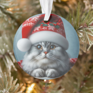 Ornamento Santa Claws está Chegando à Cidade - Gatinho Festi