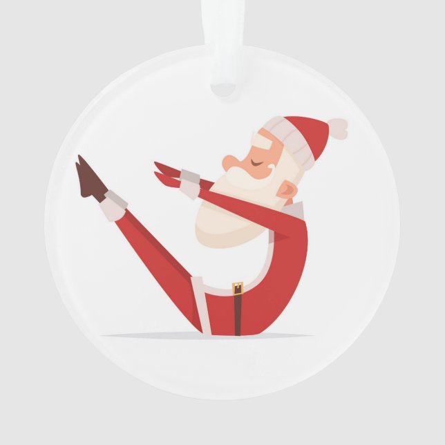 Ornamento Santa Doing Yoga (Verso)