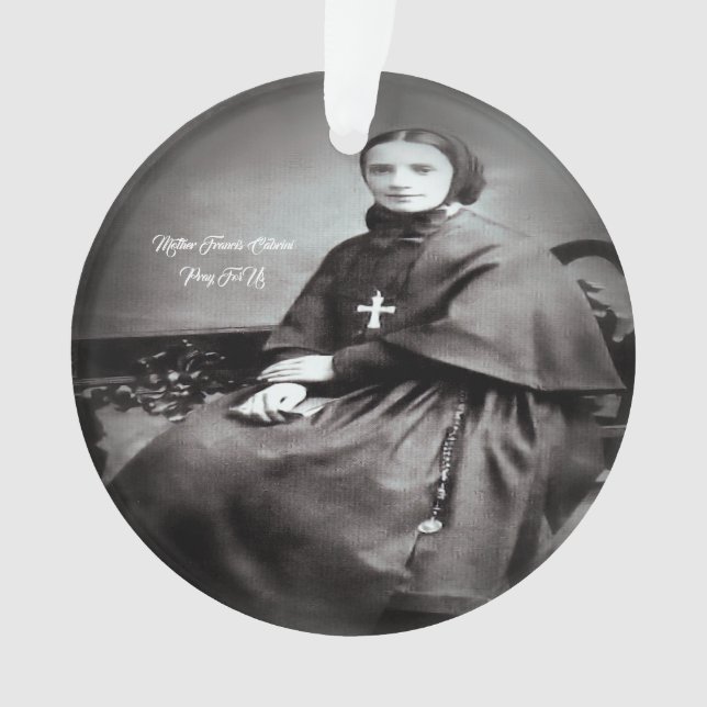 Ornamento Santa Francisca Xavier Cabrini (Frente)