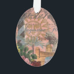 Ornamento santo augustine florida viagem antiquada arte<br><div class="desc">Rua. Augustine é a cidade mais antiga dos Estados Unidos Continental - do colonial espanhol até hoje, é uma cidade histórica que tem origem espanhola. Esta imagem é da efemera antiga e recortes antigos, assim como pedaços de pinturas e fotografias de Ruas. A artista Augustine Mary Hubley. As imagens da...</div>