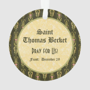 Ornamento Santo Tomás Becket com Espada na Mitra (P 005)