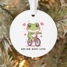 Sapo Fofo Andando de Bicicleta | Presente Engraçad