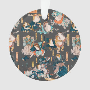 Ornamento Sapo japonês ukiyo-e Froggies