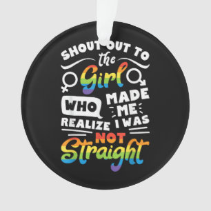 Ornamento Saudação à Garota Orgulho Lésbico LGBT Camiseta G