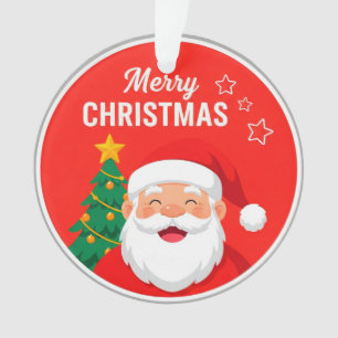 Ornamento Saudação Alegre de Papai Noel