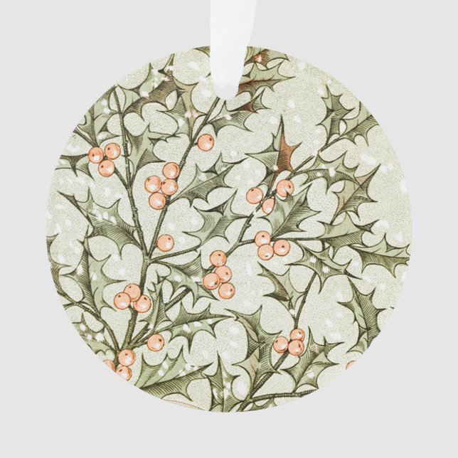 Ornamento Saudação Antiquada Bonito de Natal (Frente)