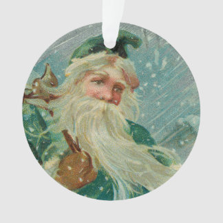Ornamento Saudações de Natal-Carta Postal Retro do Papai Noe
