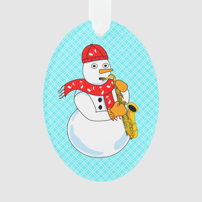 Ornamento Saxofone Snowman (Frente)