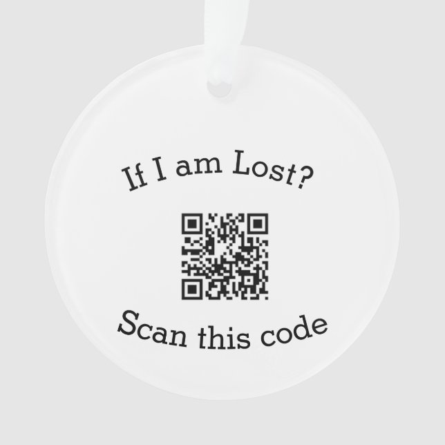 Ornamento Scan QR code lost found me code pet  (Frente)