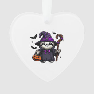 Ornamento Scary Halloween Sloth Witch Hat Costume Spooky Sea