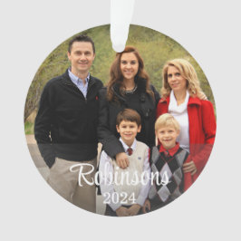 Ornamento Script e Ano Personalizado de Nome Personalizado d