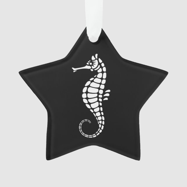 Ornamento Seacavalo Branco (Frente)