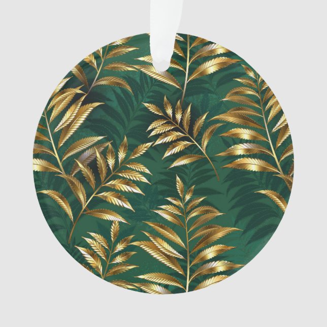 Ornamento Seamless pattern with golden ferns (Frente)
