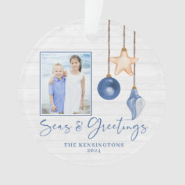 Ornamento Seas e Saudações Foto de Feriado de Seashell