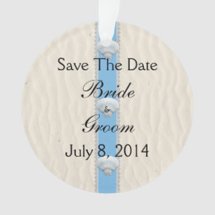 Ornamento Seashell Beach Wedding Save The Date