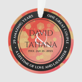Ornamento Segundo Elegante 29º aniversário de casamento da G