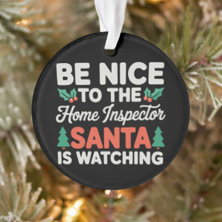 Ornamento Seja Bom Para O Inspetor Residencial O Papai Noel