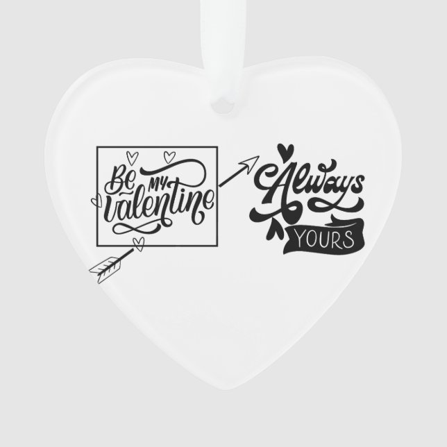 Ornamento Seja meu Namorados: Amor Romântico (Frente)