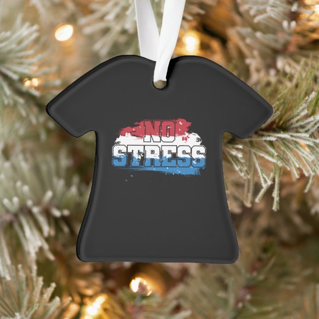 Ornamento Sem Estresse - Mindset Positivo Azul Branco Vermel (Árvore)
