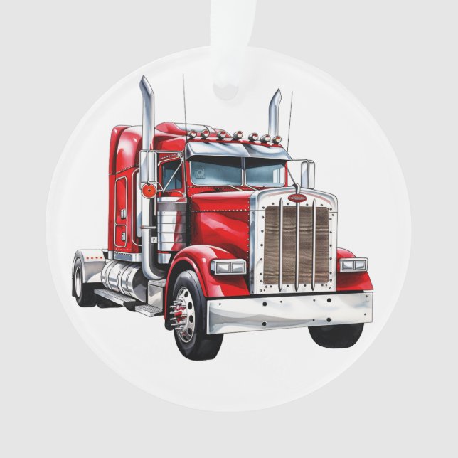 Ornamento Semi Truck Big Rig (Frente)