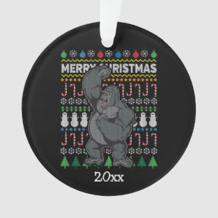 Ornamento Série Gorilla Ugly Christmas Sweater