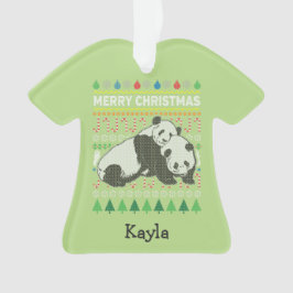 Ornamento Série Panda Ugly Christmas Sweater