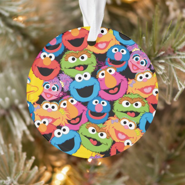 Ornamento Sesame Street Character Faces Pattern (Árvore)