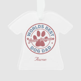 Ornamento Seu nome é Pai de cão Ouro de varejo feio