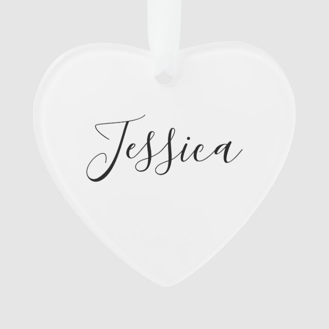 Ornamento Seu nome | Script Elegante (Frente)