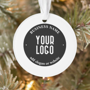 Ornamento Seu Texto & Logotipo Carregado Preto e Branco Ed
