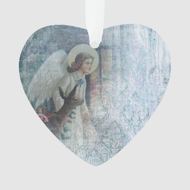 Ornamento Shabby Angel Acrylic Ornament (Frente)
