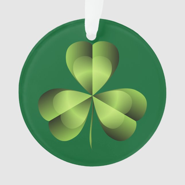 Ornamento Shamrock Three Leaf Clover Graphic (Frente)