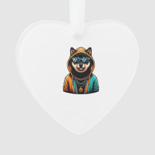 Ornamento Shiba Inu de Moletom de Streetwear