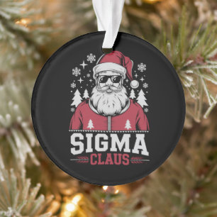 Ornamento Sigma Papai Noel Cool Papai Noel Natal Rizz Rizzle