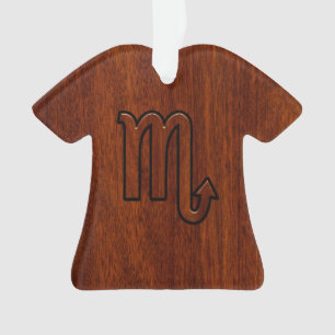Ornamento Signo de Escorpião no estilo de decoração em Mogno