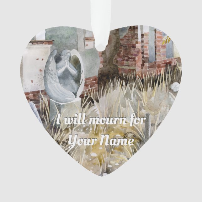 Ornamento Silêncio eterno no cemitério (Frente)