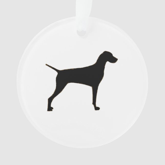 Ornamento Silhueta de Vizsla (Frente)