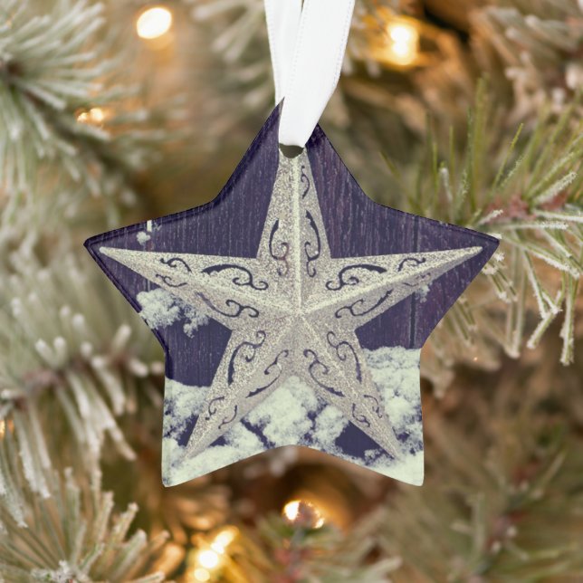 Ornamento Silvery Star Holiday Ornament (Árvore)