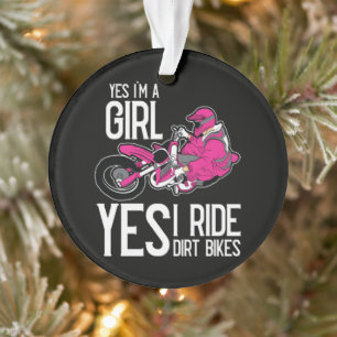 Ornamento Sim, eu sou uma garota, sim, eu ando de moto de te