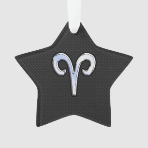 Ornamento Símbolo Cromo Como Aries Zodiac