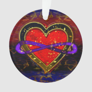 Ornamento Símbolo de Sinalizador de Polimônia Cardíaca do In